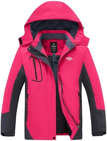 wantdo Women Hardshell Waterproof Windproof Insulated Ski Trekking Jacket