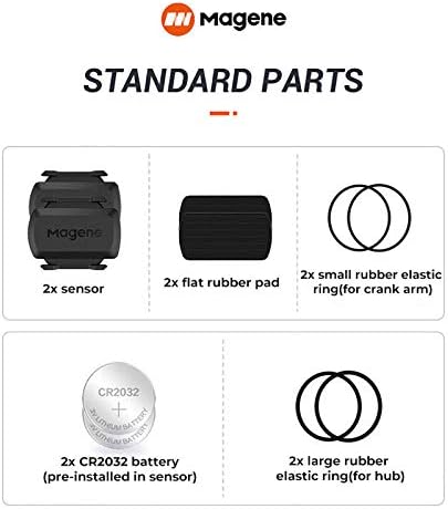 Magene Outdoor/Indoor Speed/Cadence Sensor for Cycling, Wireless Bluetooth/Ant+ Bike Computer RPM Sensor for Road Bike or Spinning Bike and Trainers Compatible with Onelap, Wahoo Fitness, Zwift