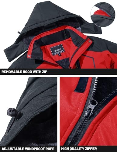 TACVASEN Men's Winter Skiing Jackets Waterproof Thermal Snowboard Coats