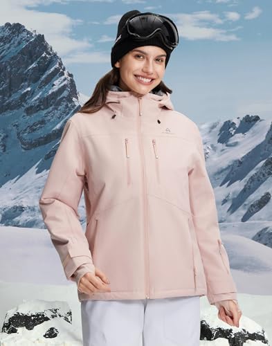 Pionner Camp Women's Ski Jacket 15k Waterproof Insulated Winter Snow Coat Rain Jacket for Skiing Snowboarding Hiking