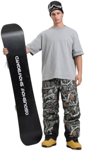 GSOU SNOW Mens Womens Snowboard Pants-Baggy Ski Snow Bibs