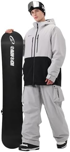 Mens Snowboard Jacket 3L Baggy Ski Coat with Hood