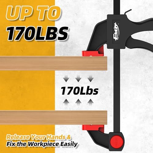 50" Bar Clamps, 2-Pack One-Handed Clamp/Spreader, 170lbs Load Limit