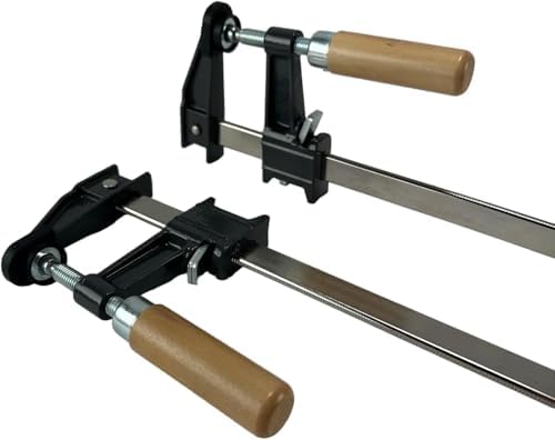 Pack of 8 - Bar Clamps 24" & 36" - 4 of each F-Type Woodworking Steel with Wood Handles