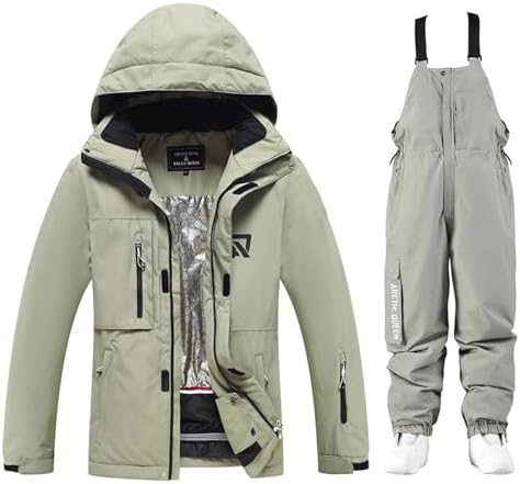 Women's Ski Jackets and Pants Set Windproof Waterproof Snowboard Jacket Bibs Two Piece Ski Suits
