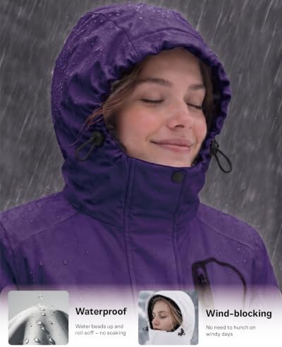 Women Winter Essential Coat Waterproof Windbreaker Ski Jacket