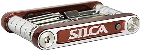 SILCA TREDICI MultiTool | 13 tools minimalistic focus | steel multi tools with hardened chrome finish | aluminum side bars with master link magnetic storage | HEX/TORX/PHILLIPS/Pad spacer 105g