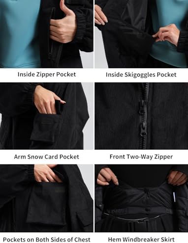 GSOU SNOW Men Women Snowboard Jacket Baggy Ski Snow Waterproof