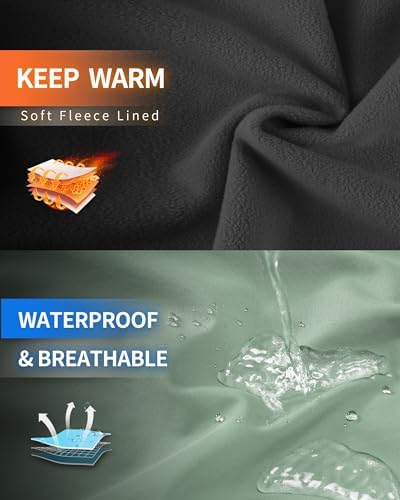Outdoor Ventures Women's Softshell Jacket Fleece Lined Waterproof Rain Coat