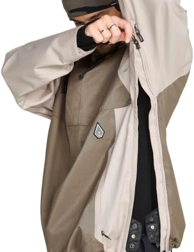 Volcom Men's Hossegor 20k Pullover Snowboard Jacket – Waterproof 2-layer