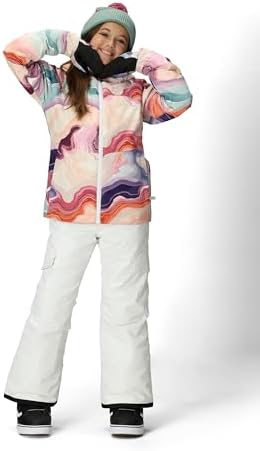 686 Girl's Athena Jacket - Insulated Coat with 2-Layer Fabric Design, Modern Fit and Taped Seams - Water & Weather Resistant