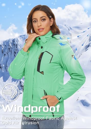 TACVASEN Women's Winter Coats Waterproof Snow Ski Jacket Warm Fleece