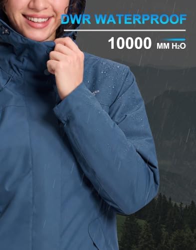Pioneer Camp Women's Winter Coats Waterproof Ski Snow Fleece Lined Jacket
