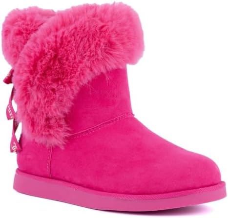 Juicy Couture Women's Slip On Winter Snow Boots Warm & Insulated Fur Lining Comfortable Fashion Booties