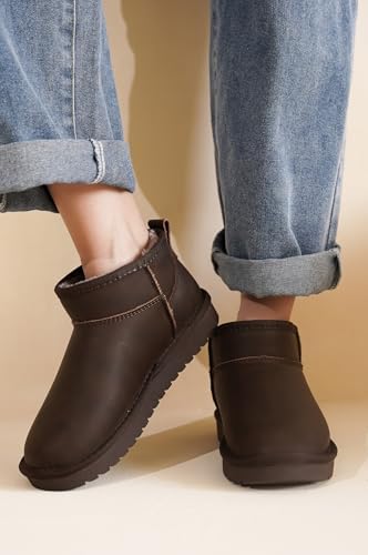 Project Cloud 100% Genuine Leather Womens Boots Ankle Boots for Women Shoes