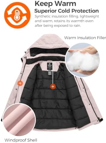Women's Ski Jacket Waterproof Insulated Winter Snow Snowboard Jacket