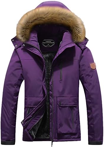 MOERDENG Women's Waterproof Ski Jacket Winter Warm Hooded Snow Coat