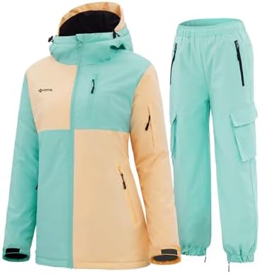 GEMYSE Women's Ski Snowsuit Waterproof snow Jacket and Pants Set