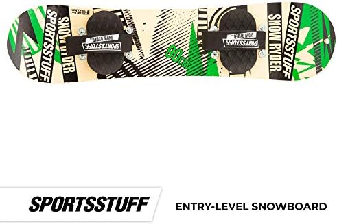 SportsStuff Wood Snowboards/Snow Sleds - Beginner Kids Winter Sports Accessories - 90cm-130cm Models