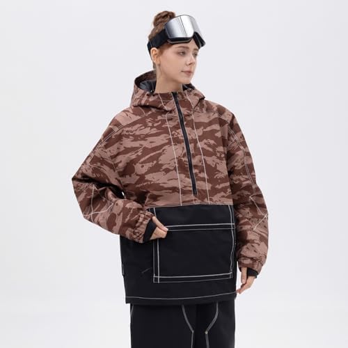 SNOWVERB Loose Fit Snowboard Insulated Ski Jacket Snow Coat for Mens Womens