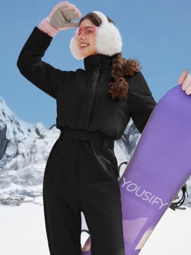 Womens Onesie Ski Suit Insulated Jumpsuit Winter Outdoor Snowsuits