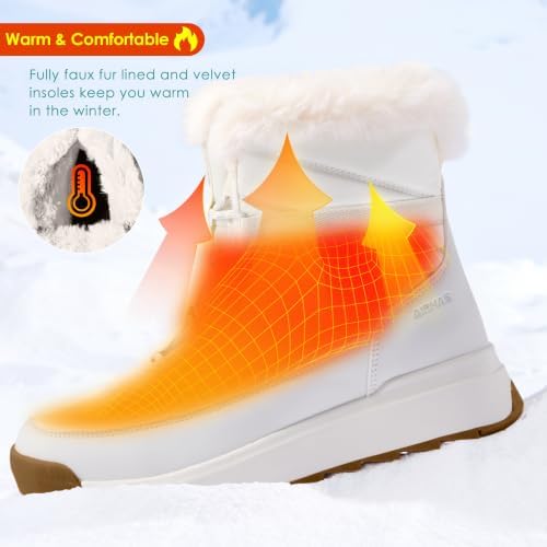 AIRHAS Women's Warm Snow Boots Cold Weather Winter Boots