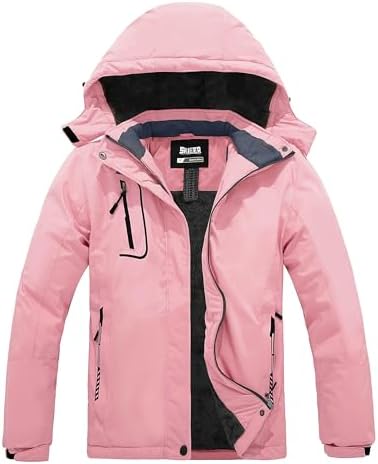 Women's Ski Jacket Waterproof Windproof Warm Hooded Winter Coat Snow