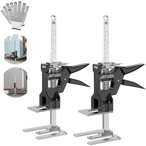 Labor Saving Arm Jack 2 Pack, 12 Inch Furniture Lifter with 440LB Capacity, Precise Descent Control for Slow/Fast Lifting, Furniture Jack for Door Positioning, Wall Tile Leveling, Sofa Moving