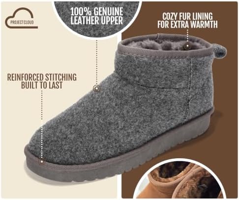 Project Cloud 100% Genuine Leather Womens Boots Ankle Boots for Women Shoes