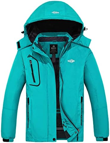 wantdo Women Hardshell Waterproof Windproof Insulated Ski Trekking Jacket