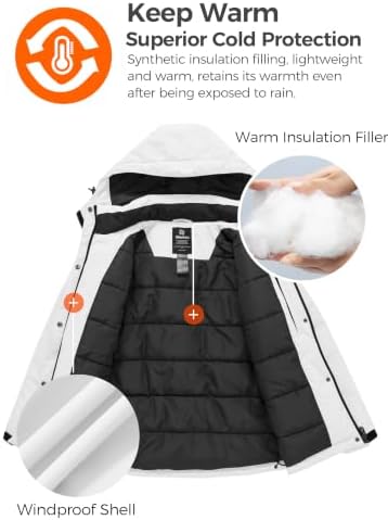 Women's Ski Jacket Waterproof Insulated Winter Snow Snowboard Jacket