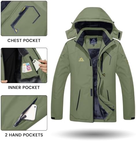 TACVASEN Men's Winter Skiing Jackets Waterproof Thermal Snowboard Coats