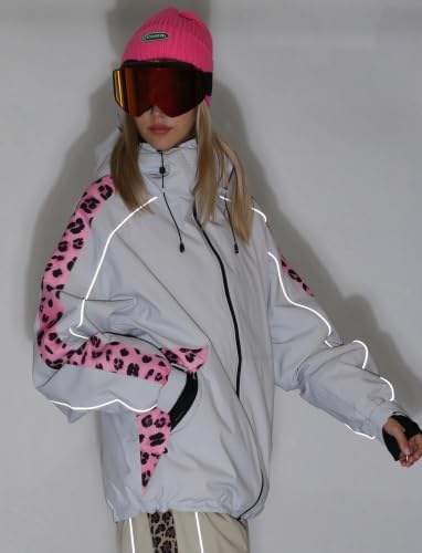 GSOU SNOW Womens Ski Jacket Baggy Snowboard Jacket Snow Coat Insulated