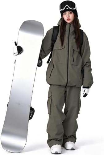 Women's Snow Snowboard Suits Insulated Snowsuits Baggy Ski Jacket and Pants