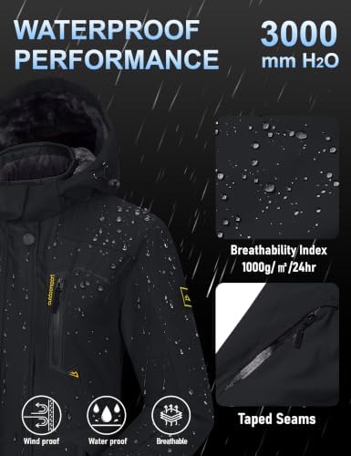 MAGCOMSEN Winter Coats for Women Ski Jackets Snow Waterproof Warm Rain Coat