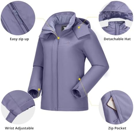 CAMEL CROWN Women's Ski Jacket Winter Snow Coat Waterproof Female Jackets