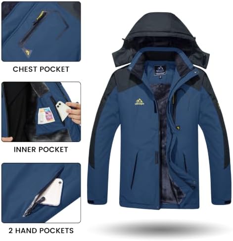 TACVASEN Men's Winter Skiing Jackets Waterproof Thermal Snowboard Coats