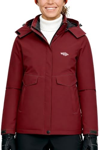 wantdo Women's Waterproof Ski Jacket Warm Fleece Lined Snow Winter Coat