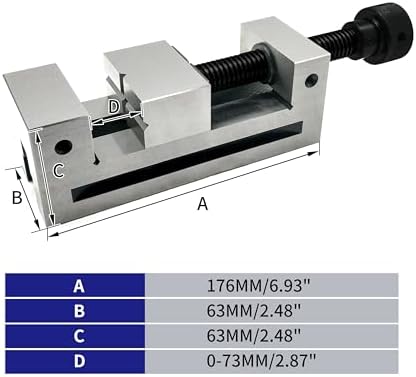 HFS(R) Precision Toolmakers Vise V-Groove, Bench Vice Clamp 0.0002" (2-1/2'')