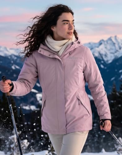 Pioneer Camp Women's Winter Coats Waterproof Ski Snow Fleece Lined Jacket