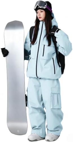 Women's Snow Snowboard Suits Insulated Snowsuits Baggy Ski Jacket and Pants