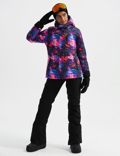 GEMYSE Women's Waterproof Ski Jacket Warm Winter Coat with Detachable Hood