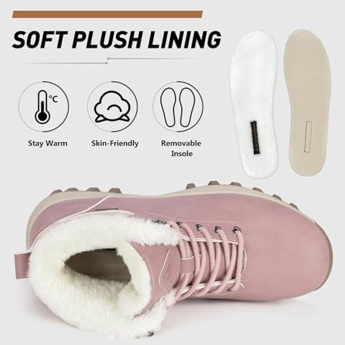Mishansha Snow Boots for Women Warm Winter Hiking Boots Size 5.5-10.5