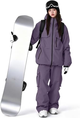 Women's Snow Snowboard Suits Insulated Snowsuits Baggy Ski Jacket and Pants