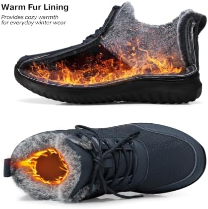 SHIBEVER Winter Snow for Boots Women: Warm Ankle Boots Non-Slip Traction