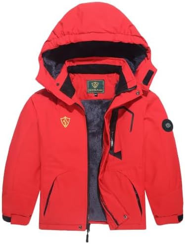 GIISAM Kids Ski Jackets for Boys & Girls Winter Fleece Hooded Snow Coat