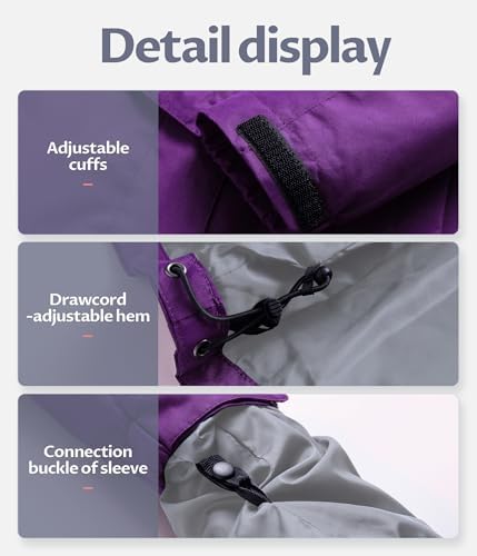 Women's 3 In 1 Waterproof Ski Jacket Windproof Snowboarding Jacket Warm Winter Snow Coat Raincoat