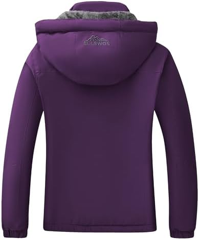 ELLSWOS Womens Winter Coats Waterproof Ski Jacket Warm Snow Raincoat