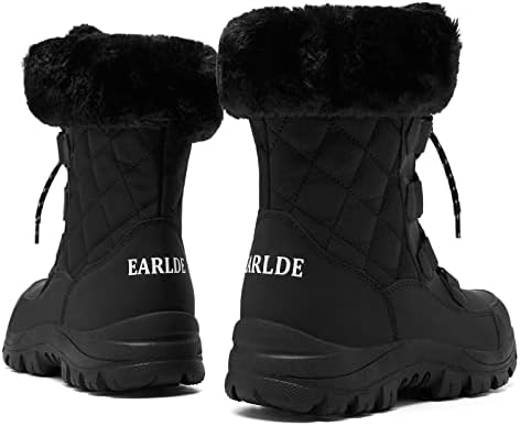 EARLDE Women's Snow Boots Waterproof Mid-Calf Winter Boots