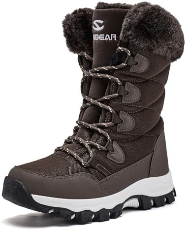 HOBIBEAR Women's Waterproof Winter Snow Boots Lightweight Warm Faux Fur Lined Mid-Calf Booties